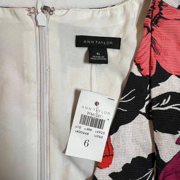 Ann Taylor Sleeveless Sundrenched Floral Print Fit & Flare Dress Size 6 NEW - Picture 5 of 14
